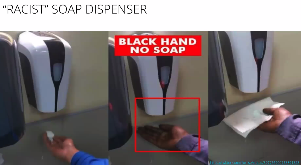 soapdispenser that does not regognize black hands